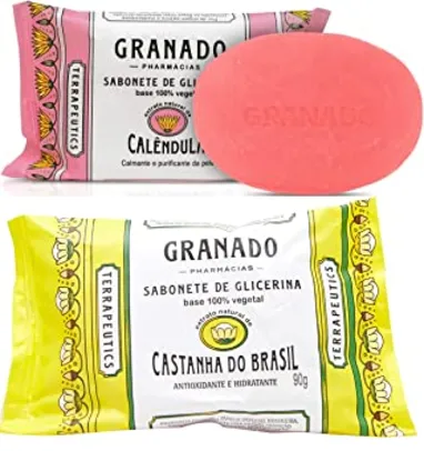 [Min 10] Sabonete Terrapeutics Calêndula ou Castanho do Brasil, Granado 90g