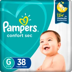 [A vista + Ame] Fralda Pampers Confort Sec G 38 unidades