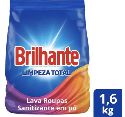 Sabão em Pó Concentrado Brilhante Limpeza Total - 1,6kg