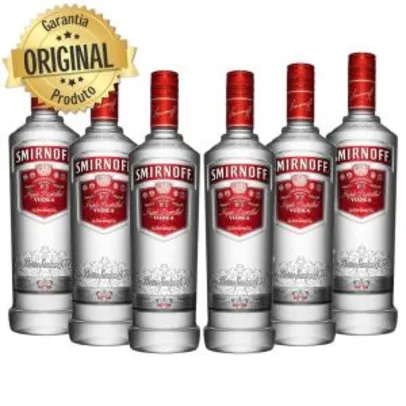 Kit 6 Vodka Smirnoff 600ml (R$14 cada) - R$85