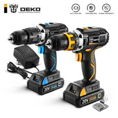 (ESTOQUE NO BRASIL) Deko furadeira sem fio 20v Max Lithum | R$401