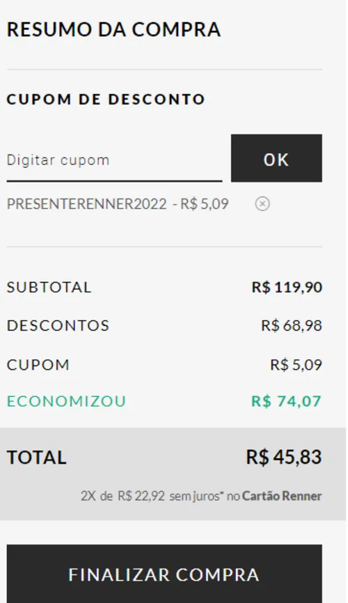 Imagem na descrição da promoção