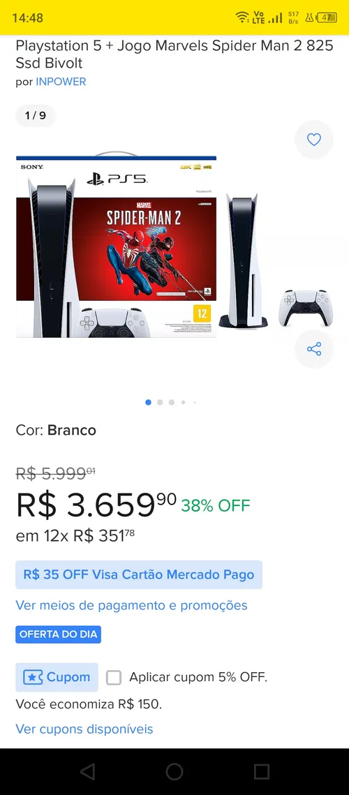 Imagem na descrição da promoção