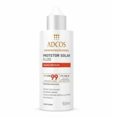 Protetor Solar Fluido Adcos Máxima Proteção 50mL | R$77