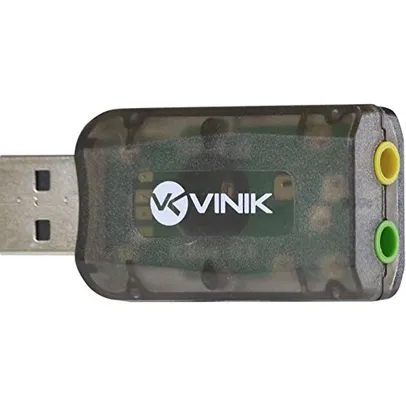 [Super R$15,29] ADAPTADOR PLACA DE SOM USB 5.1 CANAIS VIRTUAL AUSB51 - VINIK, 25540