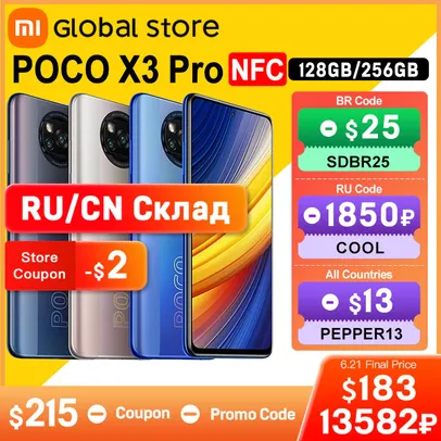 Smartphone XIAOMI POCO X3 PRO - 8GB+256GB [120Hz] | R$1132