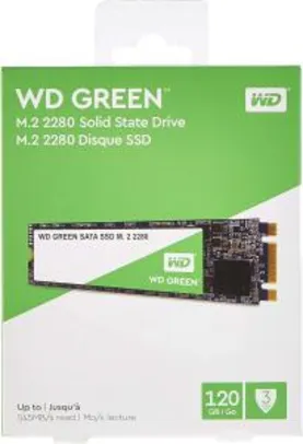 Saindo por R$ 158,98: (Prime) SSD WD Green M.2 2280 120GB Leituras: 545MB/s - WDS120G2G0B | Pelando