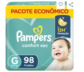 Fralda Pampers Confort Sec Max G Com 98 Unidades