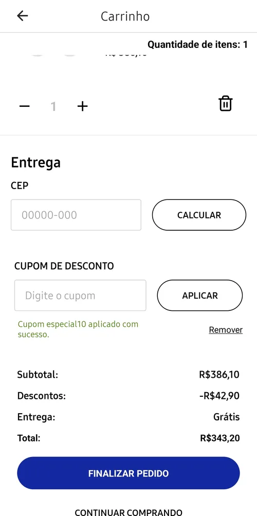 Imagem na descrição da promoção