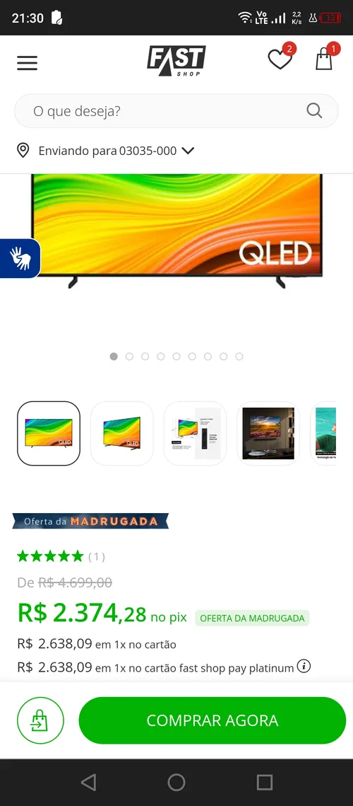 Imagem na descrição da promoção