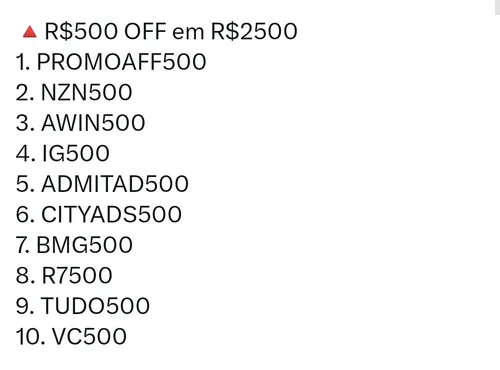 Imagem na descrição da promoção