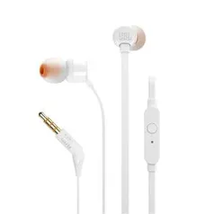 Fone de Ouvido Com Fio JBL Tune 110 - Branco | R$49