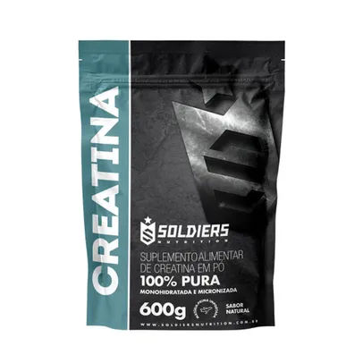 [App] Creatina Monohidratada 600g - 100% Pura Importada - Soldiers Nutrition