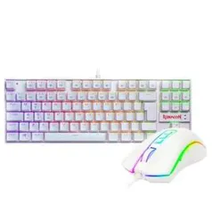 Kit Gamer Redragon - Teclado Mecânico Kumara, RGB + Mouse Cobra M711, Chroma, 10000DPI