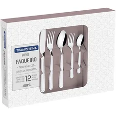 [APP/AME R$ 79] Faqueiro Inox 60pc Buzios Tramontina