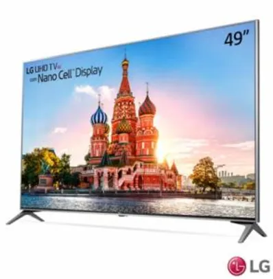 Smart TV 4K LG 49UJ7500 LED 49” Nano Cell™ Display, webOS 3.5, Controle Smart Magic - R$ 2699
