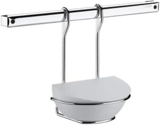 Suporte com Saleiro Plastico 500g, Barras Top Pratic, Aço Inox, Brinox | R$107