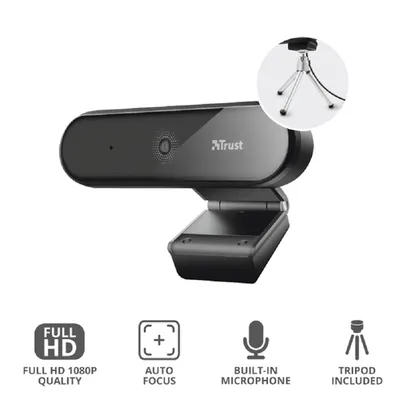 [AME R$277,64 | SC R$194,34] Webcam Trust Tyro Full Hd Com Tripé