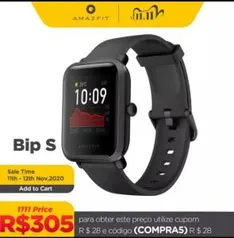 [11/11] Smartwatch Amazfit Bip S GLOBAL | R$305