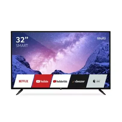 Smart TV 32 Pol, HD com Função DNR, Wifi Integrado Entradas HDMI/USB/RJ45/AV Multilaser - TL026