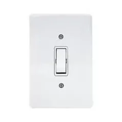 Interruptor Simples Conjunto 1 tecla 10A  Placa 4x2 Branco - Veltra