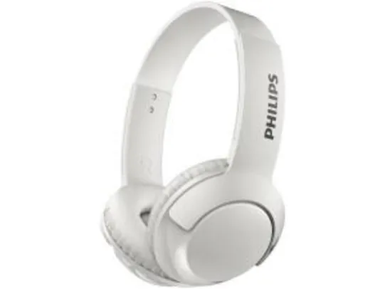 Saindo por R$ 90: Headphone Bluetooth Philips Bass+ - SHB3075WT/00 com Microfone Branco | Pelando