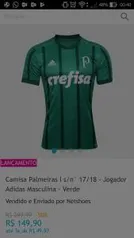 Camisa Palmeiras I s/n° 17/18 - Jogador Adidas Masculina - R$149,90