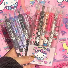 Hello Kitty Sanrio Caneta Esferográfica Gel, Desenhos Animados Kuromi ST Secagem Rápida 