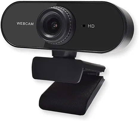 Saindo por R$ 60,26: Webcam com microfone, KFF Full HD 1080P USB Web Cam Wide Angle PC/MAC/Laptop Câmera Streaming ao Viv | Pelando
