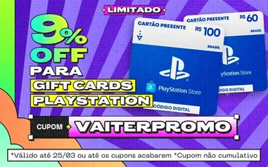 R$530 PlayStation Store - Cartão Presente Digital