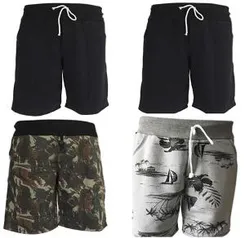 KIT 4 Bermudas Plus Size Moletom - Masculino