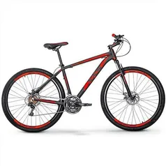 Bicicleta Xks Aro 29 Alumínio Freio A Disco 21v - Preta com Vermelho - Quadro 17 | R$849