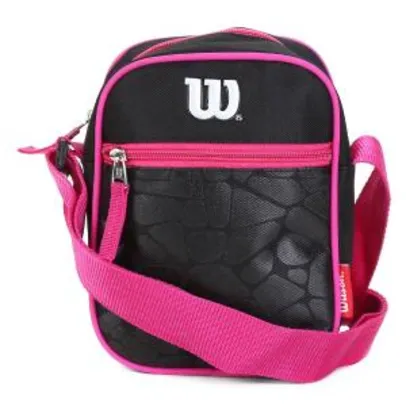 Bolsa Wilson Shoulder Bag Croco - Preto e Rosa R$50