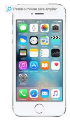 [SUBMARINO] iPhone 5S 32GB Prata Tela 4" IOS 8 4G Câmera 8MP- Apple 