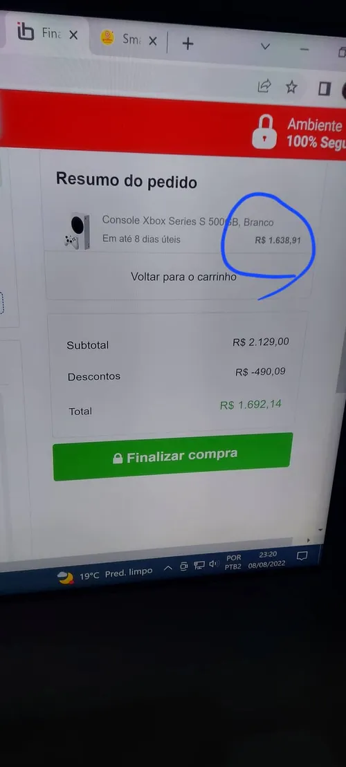 Imagem na descrição da promoção