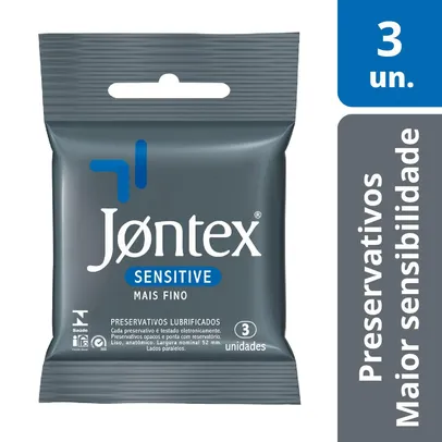 (leve 3 pague 2) Preservativo Jontex Sensitive Com 3 Unidades