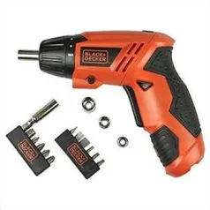 Parafusadeira 4.8V com 15 Acessórios, Black+Decker