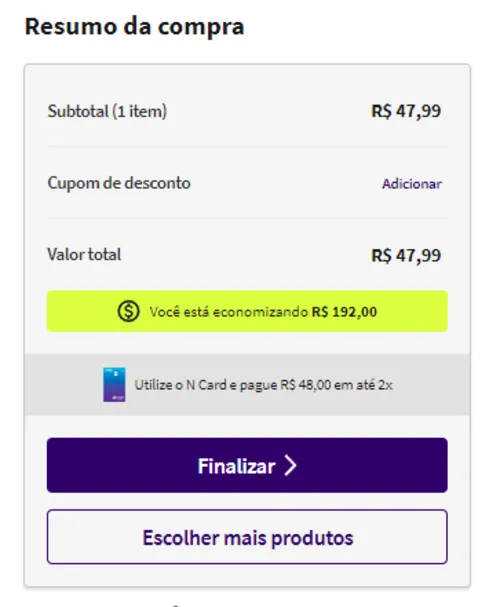 Imagem na descrição da promoção