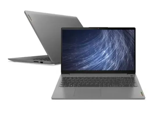 Notebook Lenovo Ultrafino IdeaPad 3 R7-5700U 8GB 512GB SSD Windows 11 15.6" 82MF0008BR Cinza