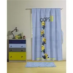 [Extra] Cortina para Quarto Infanto Juvenil Lepper Minions em Algodão e Poliéster 150 x 200 cm com 1 Peça por R$ 30