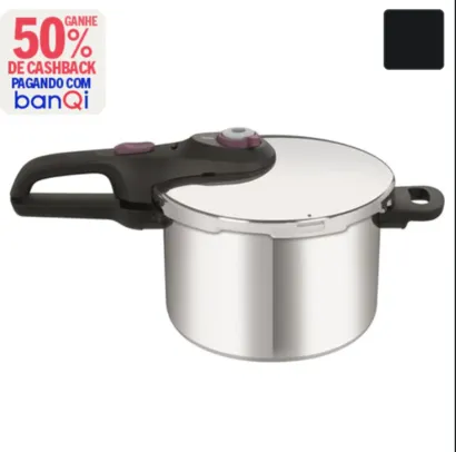 Panela de Pressão com Cesta 6L Rochedo em Aço Inox (R$220 Banqi) 