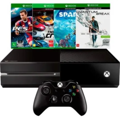 Console Xbox One 500GB + 4 Jogos + Controle Sem Fio - R$ 1329