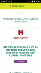 8% OFF em reserva de hotéis no Hoteis.com