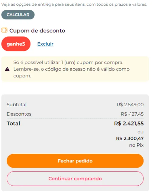 Imagem na descrição da promoção