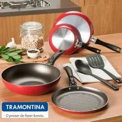 Conjunto Frigideiras La Rouge 4 Peças + 2 Utensílios - La Cuisine by Tramontina