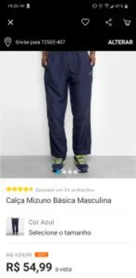 Calça Mizuno Básica Masculina - R$55