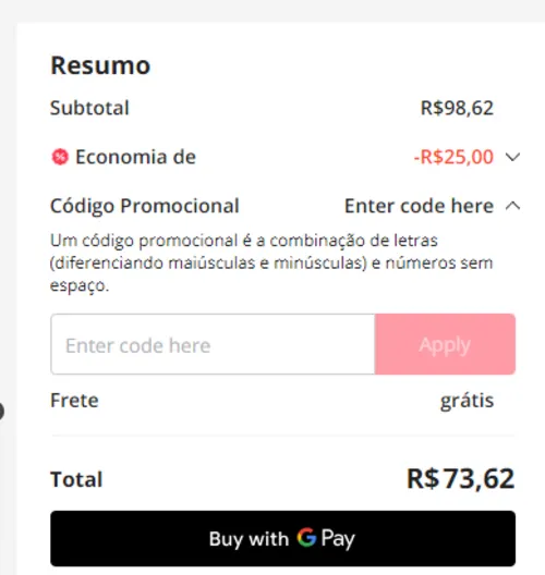 Imagem na descrição da promoção