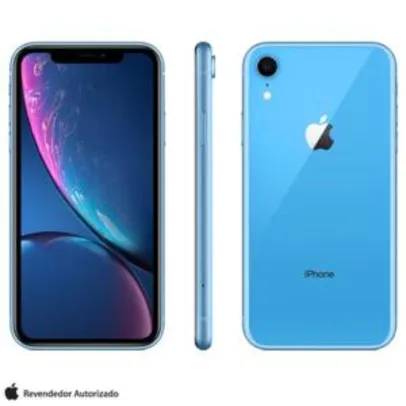 iPhone XR Azul, com Tela 6,1", 4G, 64 GB - R$3190