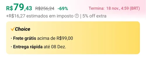 Imagem na descrição da promoção