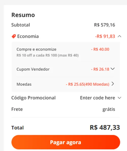 Imagem na descrição da promoção